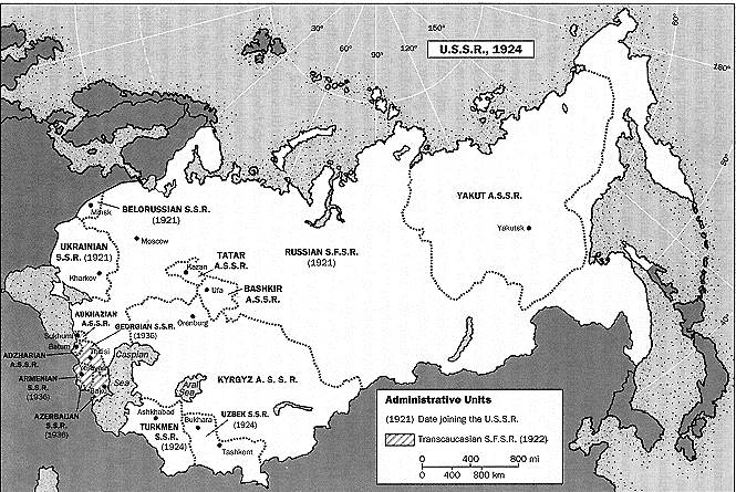 Carte URSS en 1924